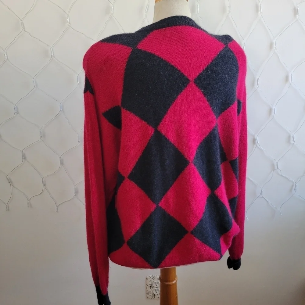Checkerboard Cardigan Sweater • Breckenridge II • Size 2X